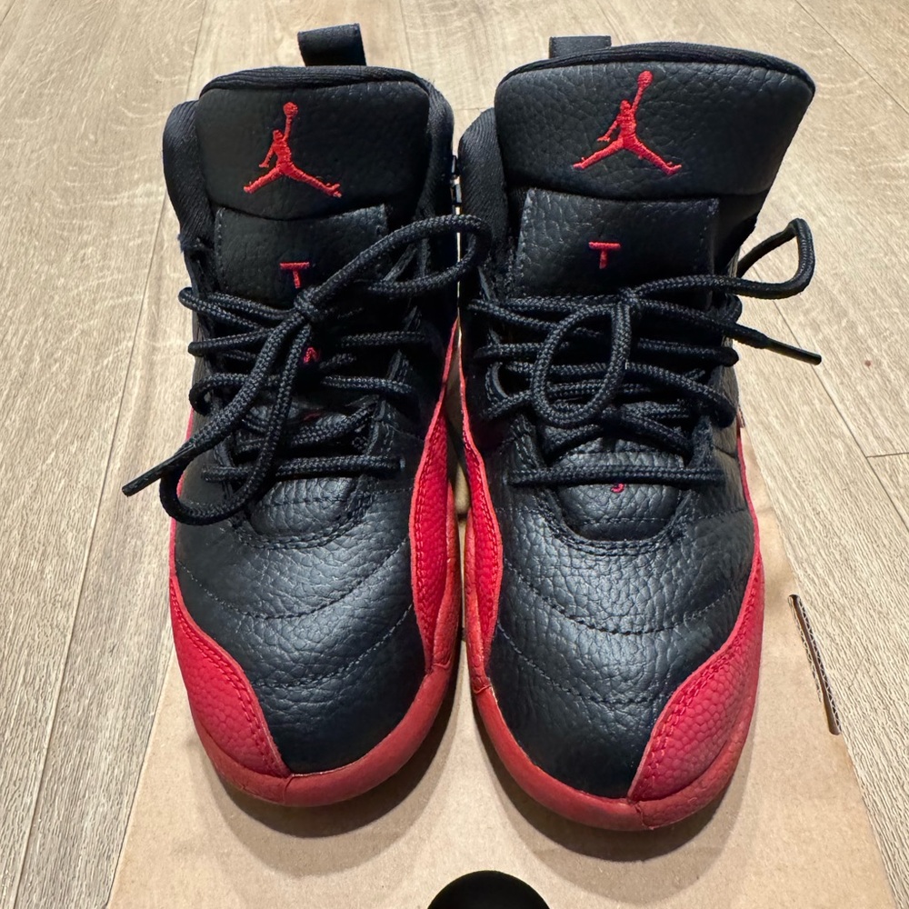 Retro Air Jordan 12 Kids Shoes Black and Red Worn twice in excellent condition